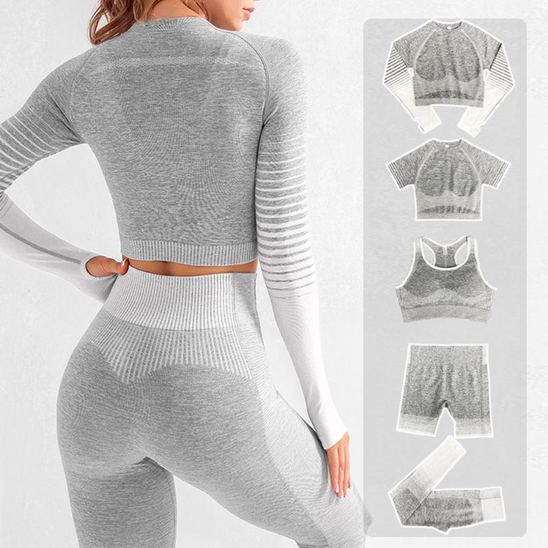 Yoga Outfits 2/3/5pcs Seamless Women Set Gym Fitness Sports Bra Crop Top Long Sleeve High Waist Leggings Workout Clothes, 2c-orange
Yoga Outfits 2/3/5pcs Seamless Women Set Gym Fitness Sports Bra Crop Top Long Sleeve High Waist Leggings Workout Clothes, 2c-orange