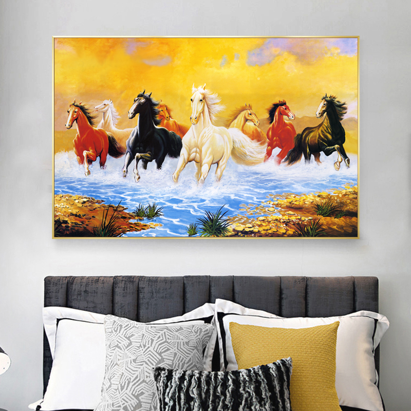 Running Horse Posters Canvas Pictures Wall Painting For Living Room Animal Modern Home Decor Oil Horses Painting