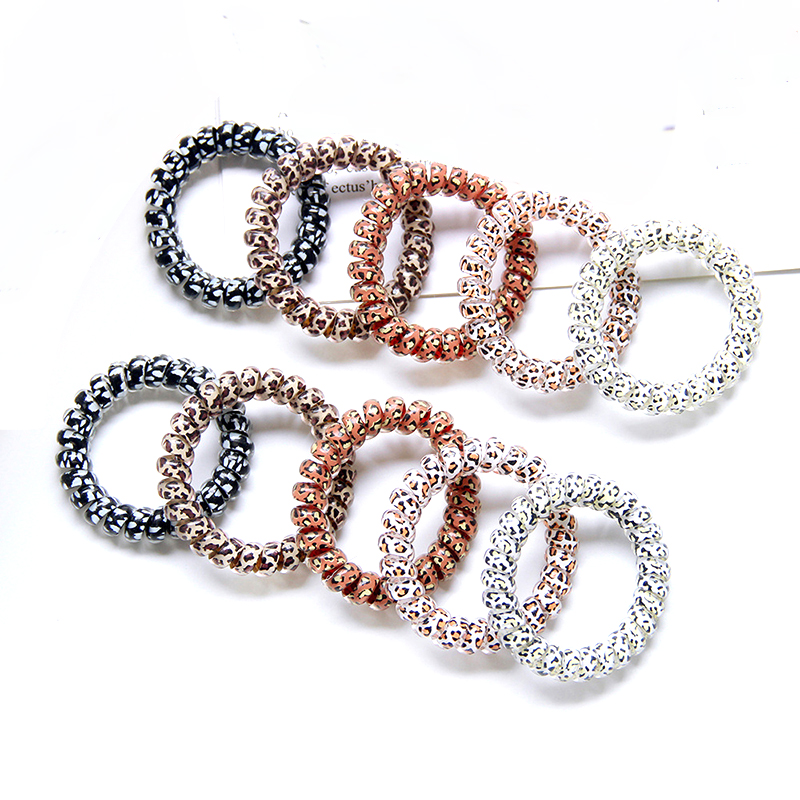 Hair Products Autumn Winter Milk Tea Color Elastic Telephone Ring Simple Retro Female Hairs Tie Rubber Band Ponytail WH0227