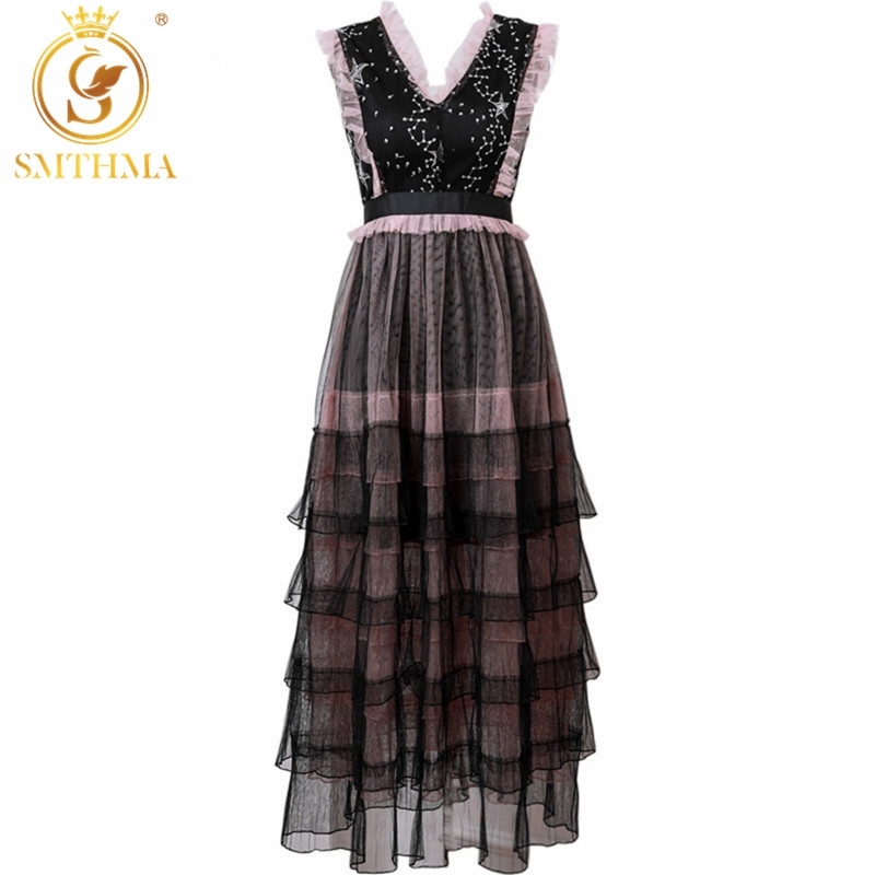 Fashion Runway Summer Dress Women's Sleeveless Casual Five-Pointed Star Embroidered Vintage Long Mesh Vestidos 210520, Photo color
Fashion Runway Summer Dress Women's Sleeveless Casual Five-Pointed Star Embroidered Vintage Long Mesh Vestidos 210520, Photo color