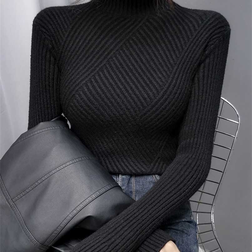 Thick Warm Women Turtleneck Winter Sweaters And Pullovers Knit Long Sleeve Cashmere Sweater Female Jumper 211011Z
