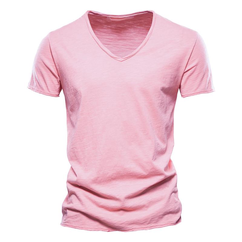 Mens T-shirt V-neck Fashion Design Slim Fit Soild pink T-shirts Loose Tops Tees Korte Mouw T-shirt Women, Black
Mens T-shirt V-neck Fashion Design Slim Fit Soild pink T-shirts Loose Tops Tees Korte Mouw T-shirt Women, Black