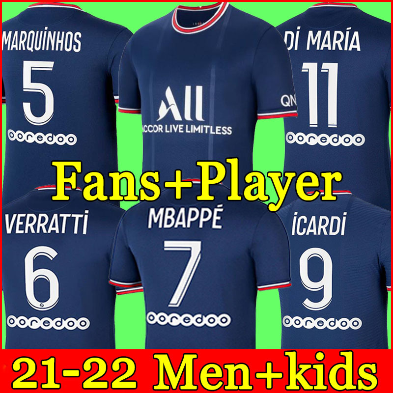MBAPPE Tops KEAN soccer jersey 21 22 Maillots de football shirts 2021 2022 MARQUINHOS VERRATTI KIMPEMBE men + kids kit uniforms enfants mail, 21-22 home
MBAPPE Tops KEAN soccer jersey 21 22 Maillots de football shirts 2021 2022 MARQUINHOS VERRATTI KIMPEMBE men + kids kit uniforms enfants mail, 21-22 home