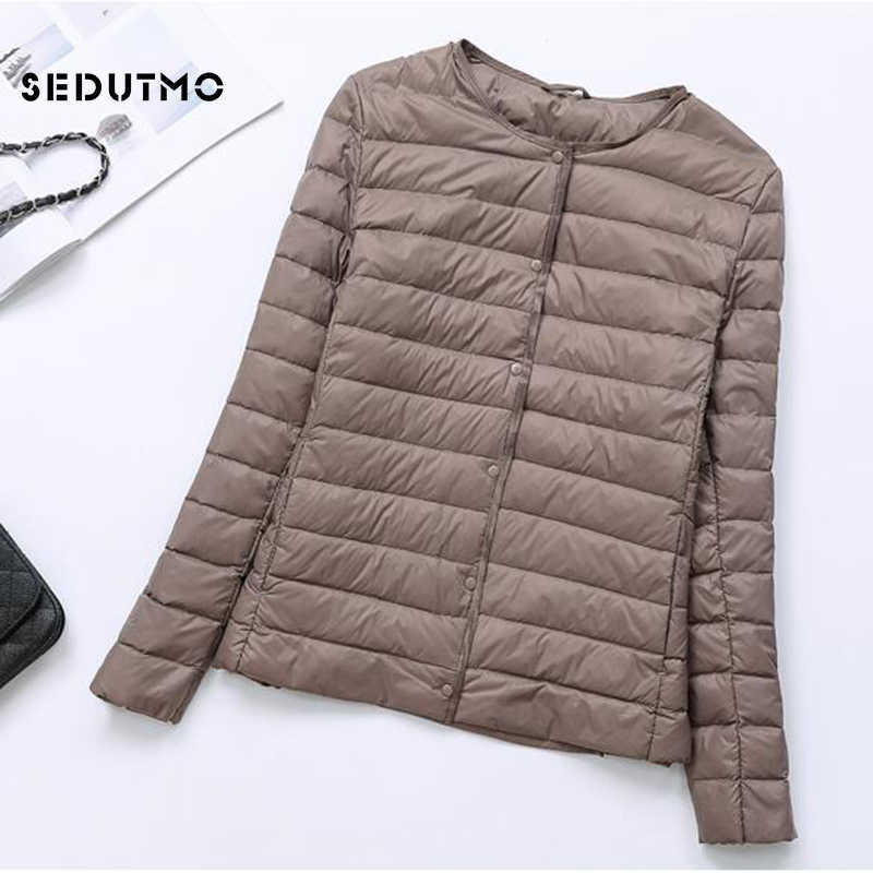 SEDUTMO Winter Women Duck Down Jacket Ultra Light Coat Short Autumn Slim Casual Puffer Outwear ED617 210923