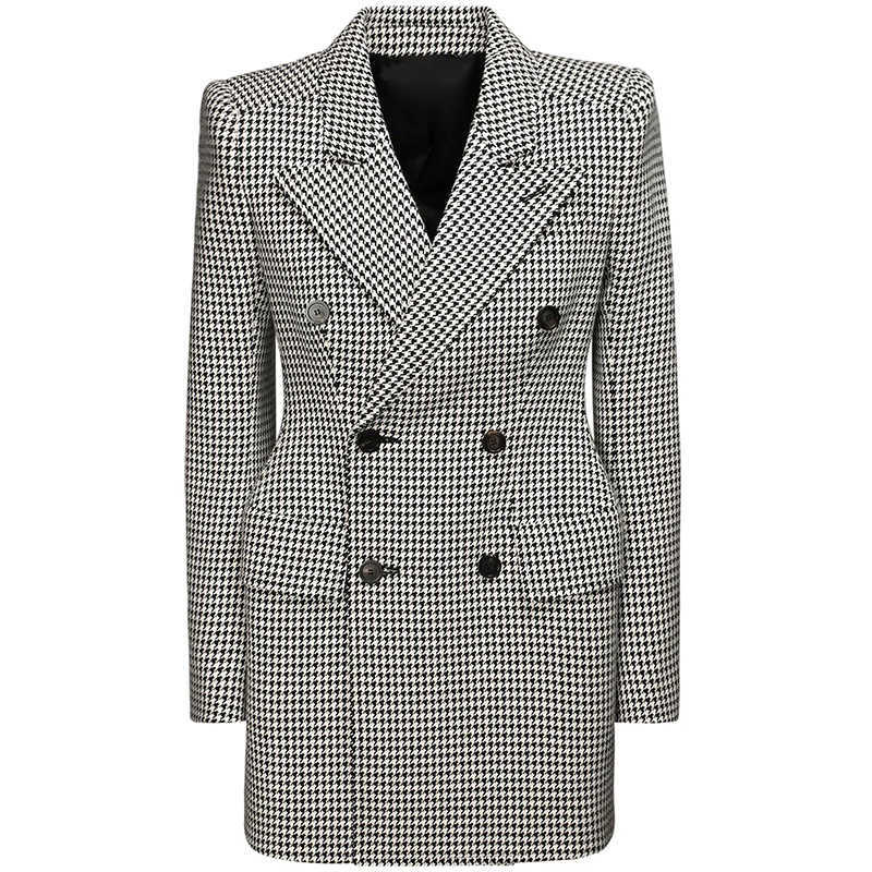HIGH QUANLITY est Fashion Designer Coats Women' Slim Fitting Double Breasted Wool Blend Houndstooth Tweed Coat 210526, Beige
HIGH QUANLITY est Fashion Designer Coats Women' Slim Fitting Double Breasted Wool Blend Houndstooth Tweed Coat 210526, Beige