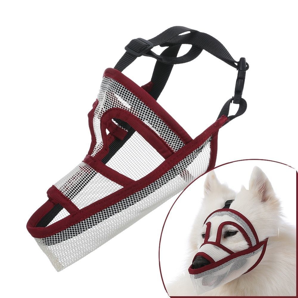 Breathable Mesh Dog Muzzles Anti Bark Dog Mouth Mask Stop Chewing Protection Pet Mouth Cover Outdoor Walking Anti-Biting XXS-XL