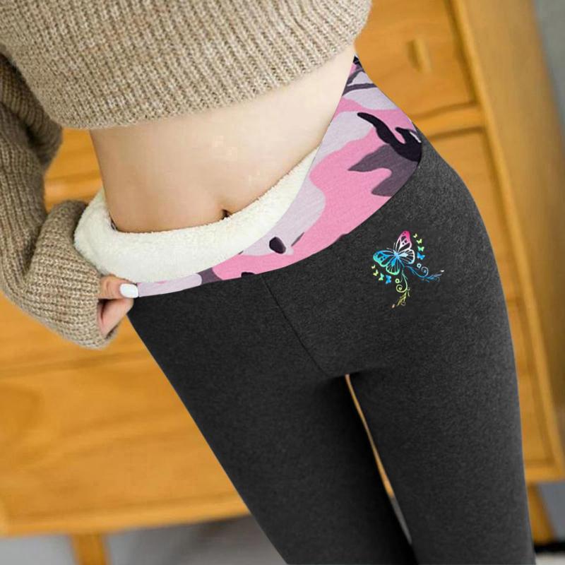 Women' Leggings Winter Women Velvet Warm Pants Hight Waist Legging Fashion Butterfly Print Camouflage Splice Keep Stretchy, B-dark gray
Women' Leggings Winter Women Velvet Warm Pants Hight Waist Legging Fashion Butterfly Print Camouflage Splice Keep Stretchy, B-dark gray