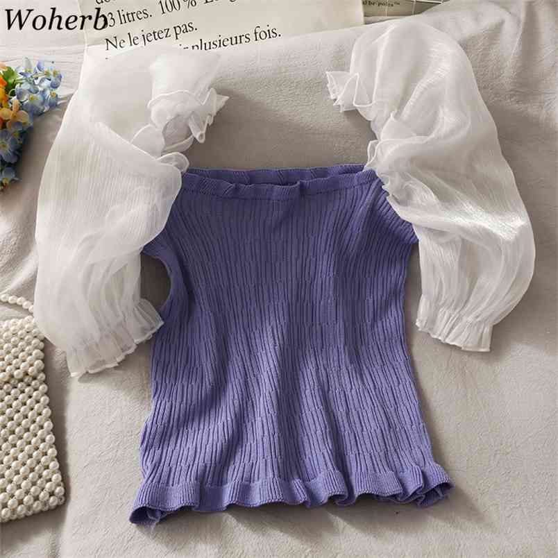 Mesh Tops Puff Sleeve Sexy Off Shoulder Short T-shirt Women Summer Pleated Cropped T Shirts Korean Fashion Tees 210519, White
Mesh Tops Puff Sleeve Sexy Off Shoulder Short T-shirt Women Summer Pleated Cropped T Shirts Korean Fashion Tees 210519, White