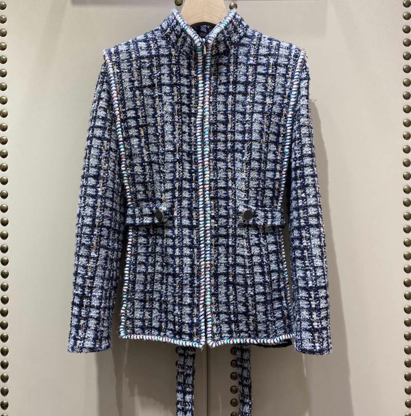 Women' Jackets 2021 Autumn Tweed Women Top Quality Stand Collar Long Sleeve Slim Big Pockets Plaid Jacket Lady, Blue
Women' Jackets 2021 Autumn Tweed Women Top Quality Stand Collar Long Sleeve Slim Big Pockets Plaid Jacket Lady, Blue