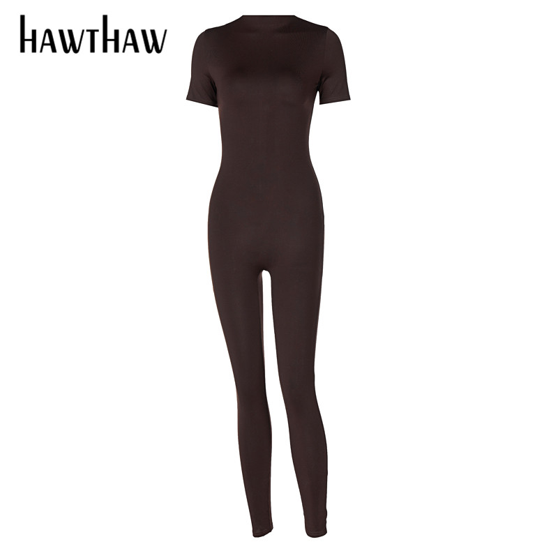 2021hawthaw women fashion summer short sleeve bodycon soild color slim jumpsuit romper overall 2021 female clothing streetwear, Black;white
2021hawthaw women fashion summer short sleeve bodycon soild color slim jumpsuit romper overall 2021 female clothing streetwear, Black;white
