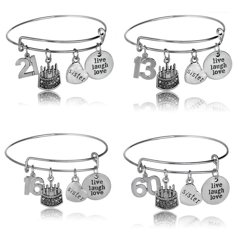 Sister Live Laugh Bangle 21 13 16 60 40 18 30 Fabulous Enamel Goblet Bracelet Birthday Cake Stainless Steel Pendant Wristband
Sister Live Laugh Bangle 21 13 16 60 40 18 30 Fabulous Enamel Goblet Bracelet Birthday Cake Stainless Steel Pendant Wristband