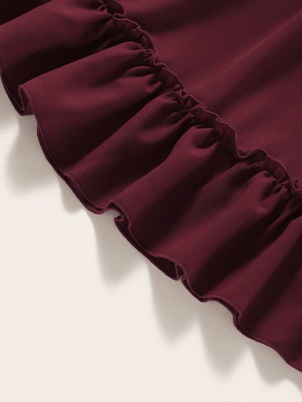 Toddler Girls Ruffle Self Tie A-line Dress SHE