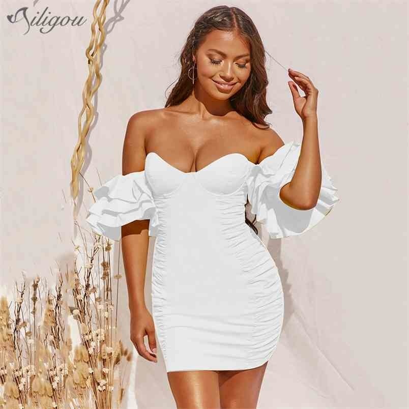 Ruffle Bodycon Party Evening Dress Ladies Draping Sexy Bandage Mini Summer Vestidos 210525, White
Ruffle Bodycon Party Evening Dress Ladies Draping Sexy Bandage Mini Summer Vestidos 210525, White