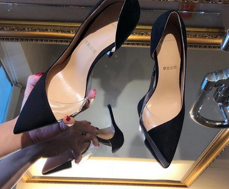 Fashion Women Pumps Shoe Nude Transparent Stitching PVC Heel Sandals Point Toe High Heels Party Bride White Patent Wedding
Fashion Women Pumps Shoe Nude Transparent Stitching PVC Heel Sandals Point Toe High Heels Party Bride White Patent Wedding