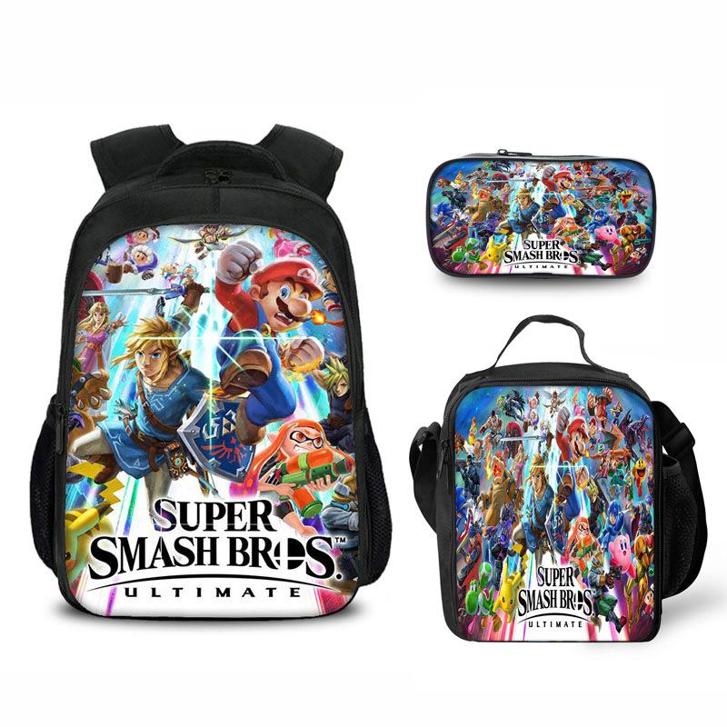 Three Piece Super Smash Bros Student Computer Backpack Amazon Express Schoolbag 
Three Piece Super Smash Bros Student Computer Backpack Amazon Express Schoolbag
