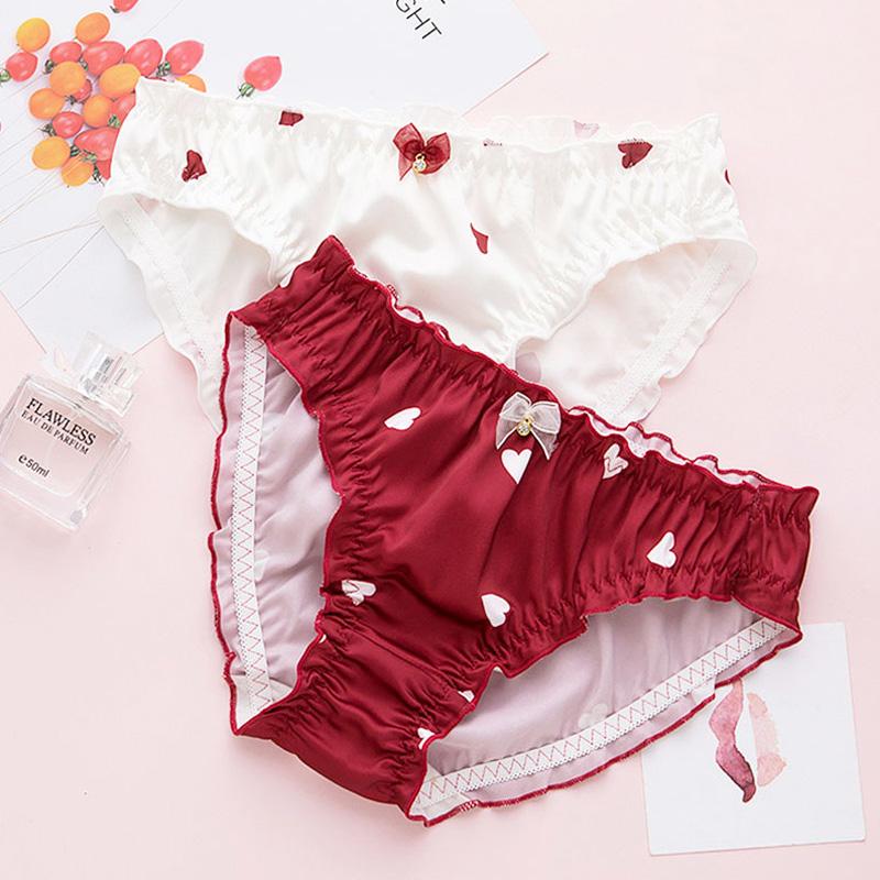 Women's Panties Fashion Underwear Female Low-Rise Sexy Bow Love Heart For Women Wine Red Briefs Ladies Underpants Panty Lingerie
Women's Panties Fashion Underwear Female Low-Rise Sexy Bow Love Heart For Women Wine Red Briefs Ladies Underpants Panty Lingerie