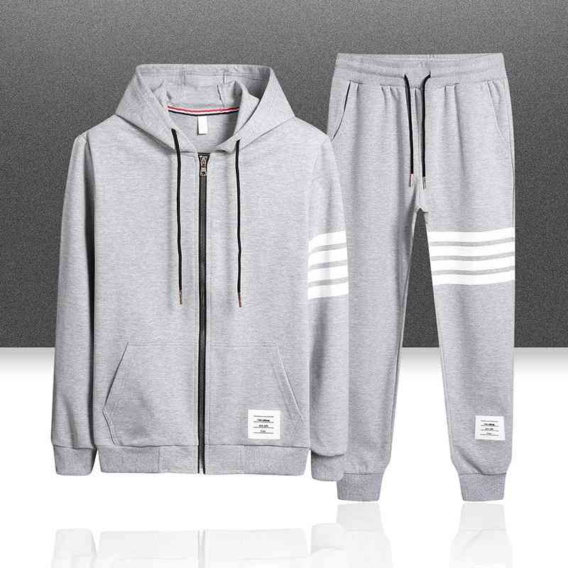 Sportswear spring and autumn Hooded Jacket New Trend four carry TB casual suit men's fashion, Black
Sportswear spring and autumn Hooded Jacket New Trend four carry TB casual suit men's fashion, Black
