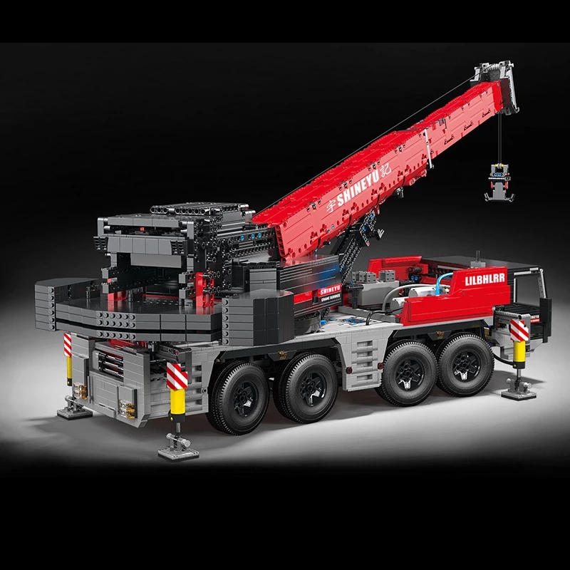 Mobile Crane Tow Truck Model Building Blocks High-Tech APP Control Motorized City Bricks MOC-29848 22003 Rescue Car Children Birthday Toys Christmas G