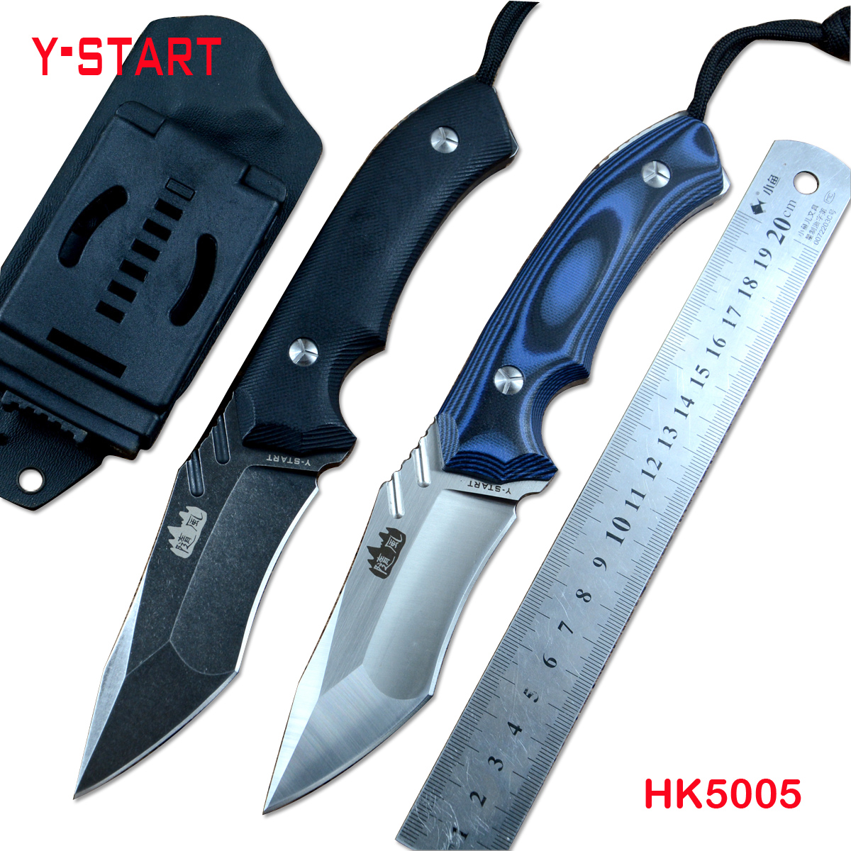 Y-START Fixed Outdoor Hunting Knives AUS-10 Stainless Steel Blade G10 Handle with Kydex Case
Y-START Fixed Outdoor Hunting Knives AUS-10 Stainless Steel Blade G10 Handle with Kydex Case