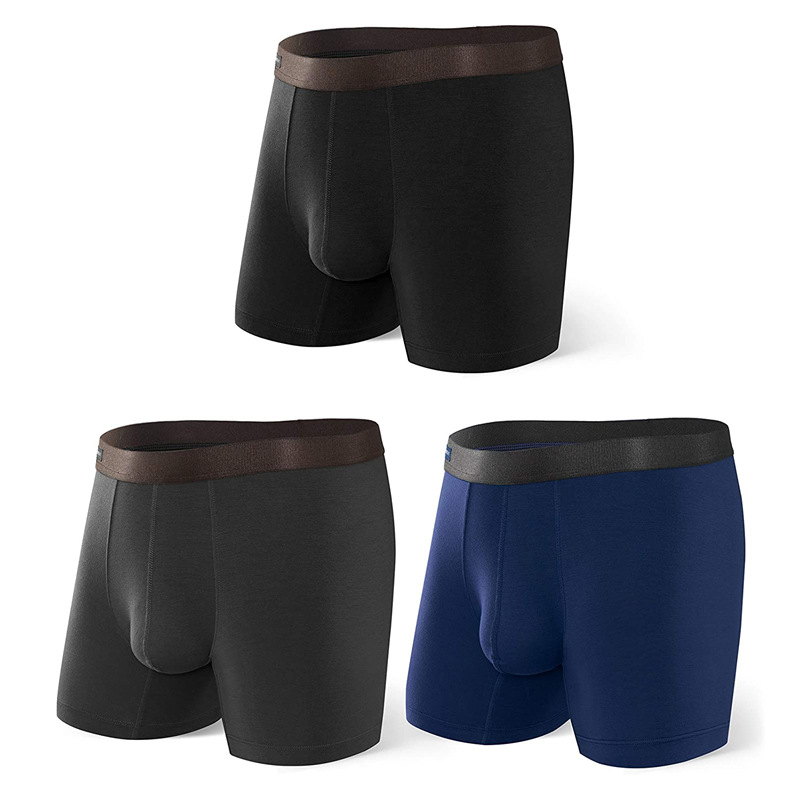 Men' Underwear Basic Bamboo Rayon Soft Breathable Dual Pouch Boxer Briefs, As picture show
Men' Underwear Basic Bamboo Rayon Soft Breathable Dual Pouch Boxer Briefs, As picture show