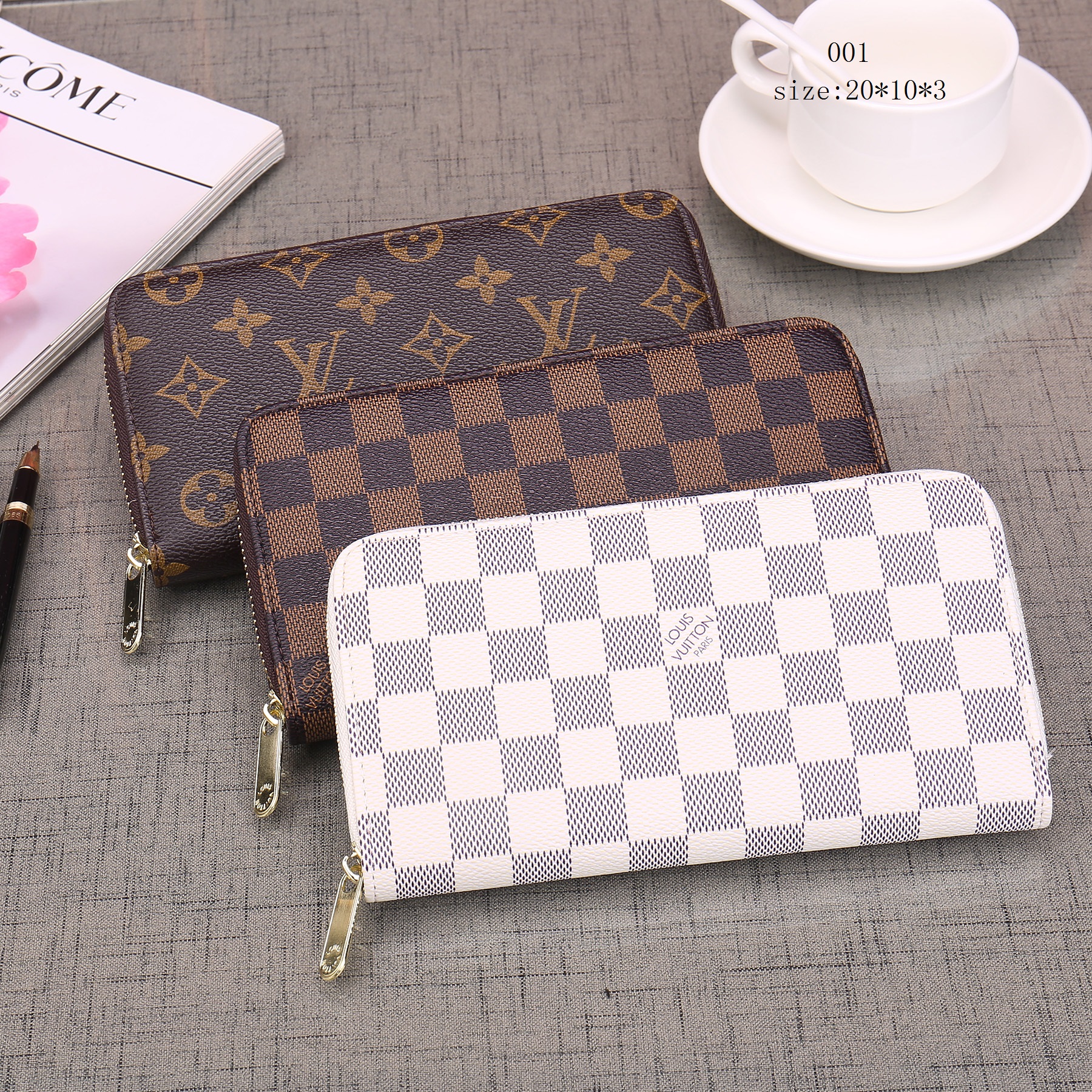 LVLOUISVITTON VUTTON Fashion women clutch wallet pu leather wallet single zipper wallets lady ladies long classical purse w, Red;black
LVLOUISVITTON VUTTON Fashion women clutch wallet pu leather wallet single zipper wallets lady ladies long classical purse w, Red;black