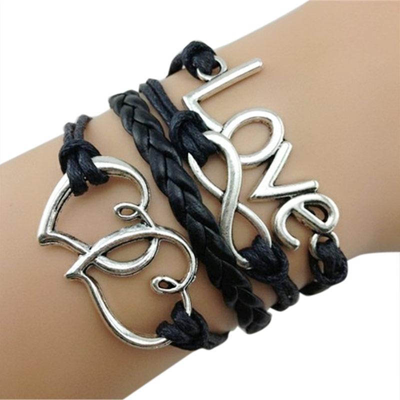 Charm Bracelets Fashion Women Bracelet Multilayer Alloy Leather Braided Hand Chain Love Leter Dual Heart Shape Ladies For Gift HSJ88
Charm Bracelets Fashion Women Bracelet Multilayer Alloy Leather Braided Hand Chain Love Leter Dual Heart Shape Ladies For Gift HSJ88