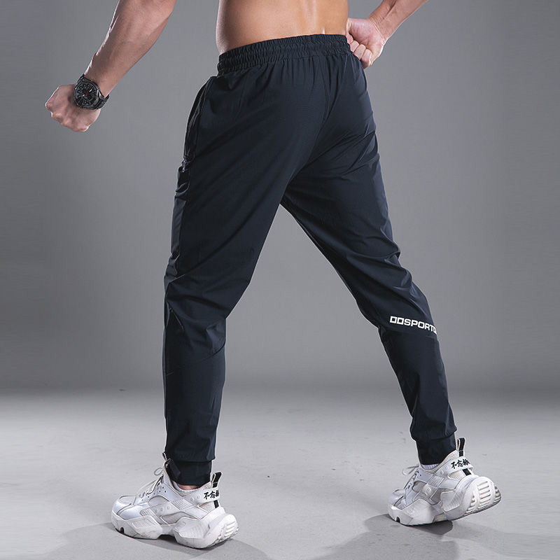 Men Running Pants Soccer Training = With Zipper Pockets Jogging Fitness Gym Pants Workout Sport Pants