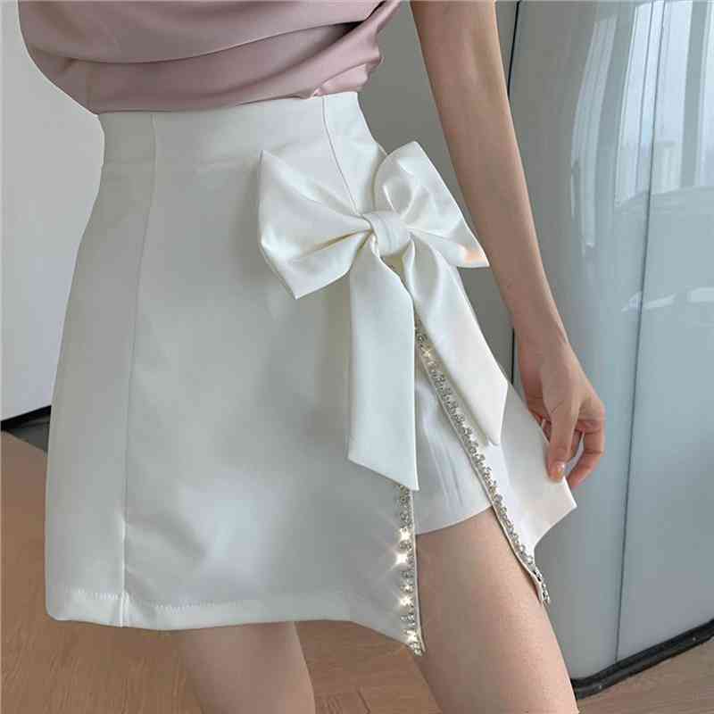 high street sweet solid color womens skirt girls bow diamonds asymmetrical irregular waist a-line short s3010, Black
high street sweet solid color womens skirt girls bow diamonds asymmetrical irregular waist a-line short s3010, Black