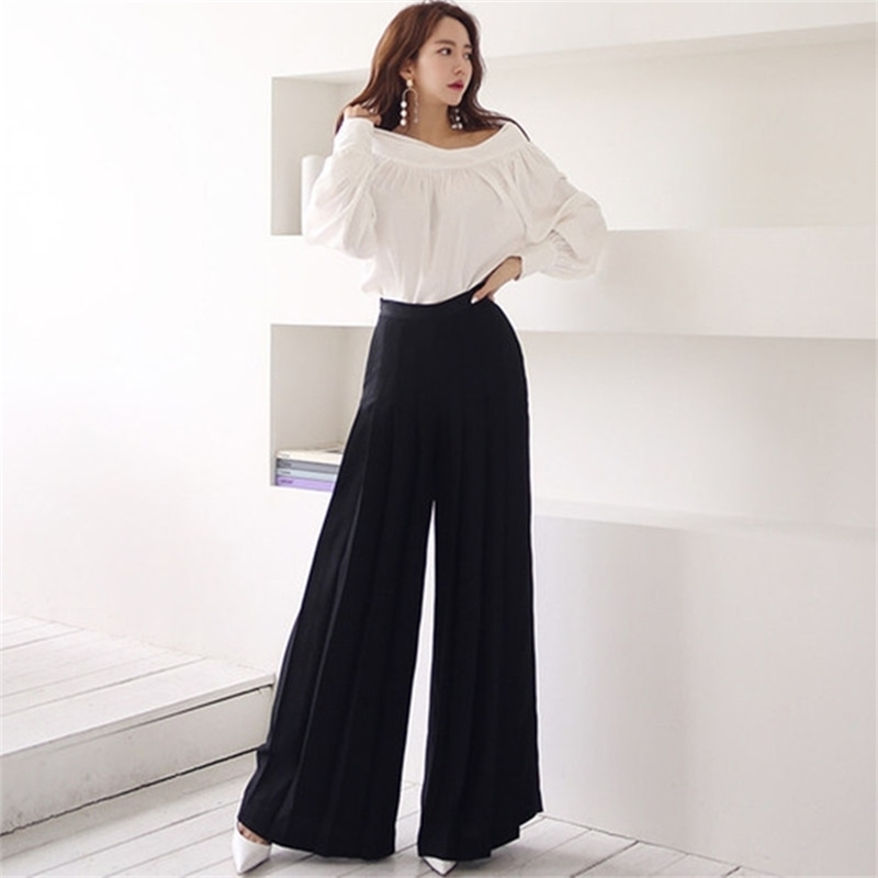 High Quality Summer Slash Neck White Flare Sleeve Single Breasted Blouse Loose Long Pant Casual Two Piece Sets 210603, Suit
High Quality Summer Slash Neck White Flare Sleeve Single Breasted Blouse Loose Long Pant Casual Two Piece Sets 210603, Suit