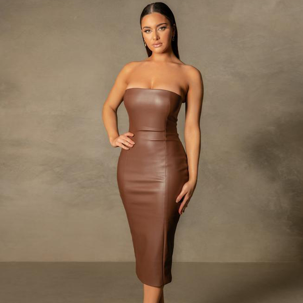 adyce 2021 new summer women elegant strapless black pu midi dress sleeveless club celebrity evening runway party lady dress, Black;gray
adyce 2021 new summer women elegant strapless black pu midi dress sleeveless club celebrity evening runway party lady dress, Black;gray