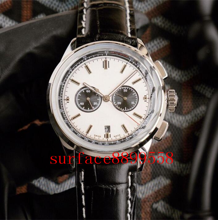Brtieling mens watches automatic watch 43mm 316L fine steel green color stopwatch calendar man movement wristwatches leather belt, Water proof 50m
Brtieling mens watches automatic watch 43mm 316L fine steel green color stopwatch calendar man movement wristwatches leather belt, Water proof 50m