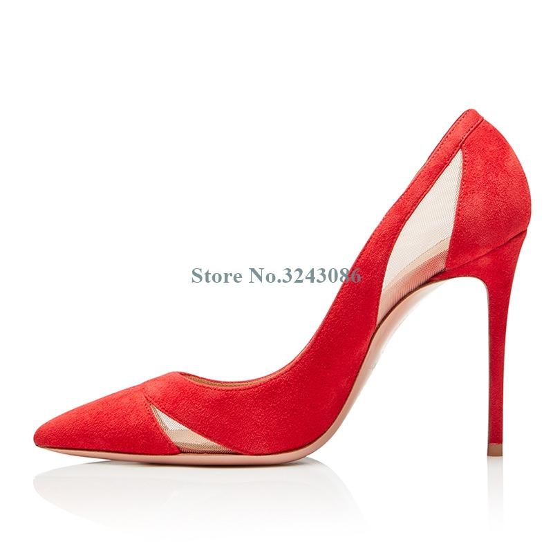 Dress Shoes Pointed Toe Faux Suede Thin High Heel Pumps Mesh Hollow Out Shallow Red Black Slip On Stiletto Women Basic, As picture
Dress Shoes Pointed Toe Faux Suede Thin High Heel Pumps Mesh Hollow Out Shallow Red Black Slip On Stiletto Women Basic, As picture