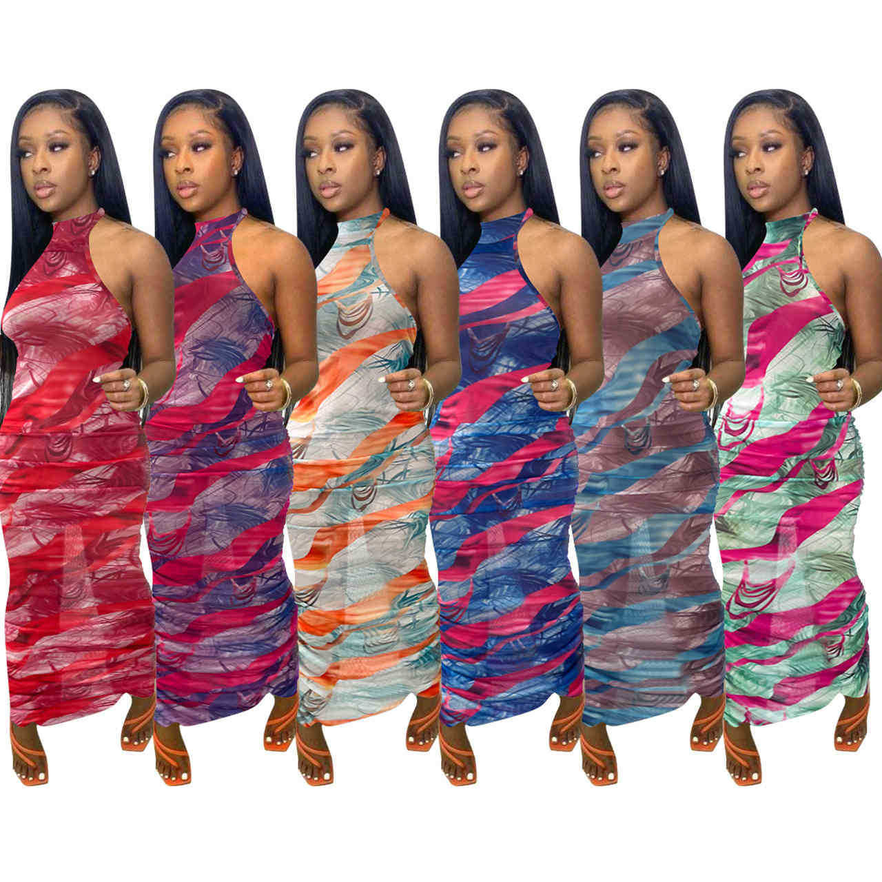 2022 Summer Women Printed Long Dresses Fashion Sexy Sleeveless Vest Solid Color Skinny Stretchy Bodycon Pencil Dress Clubwear Plus Size, Blue
2022 Summer Women Printed Long Dresses Fashion Sexy Sleeveless Vest Solid Color Skinny Stretchy Bodycon Pencil Dress Clubwear Plus Size, Blue