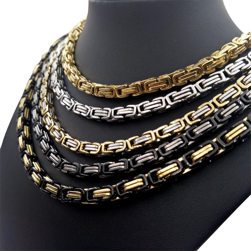 Hip Hop Tennis Loop Chain Fashionable Men Titanium Steel Necklace Jewelry Byzantine Imperial
Hip Hop Tennis Loop Chain Fashionable Men Titanium Steel Necklace Jewelry Byzantine Imperial