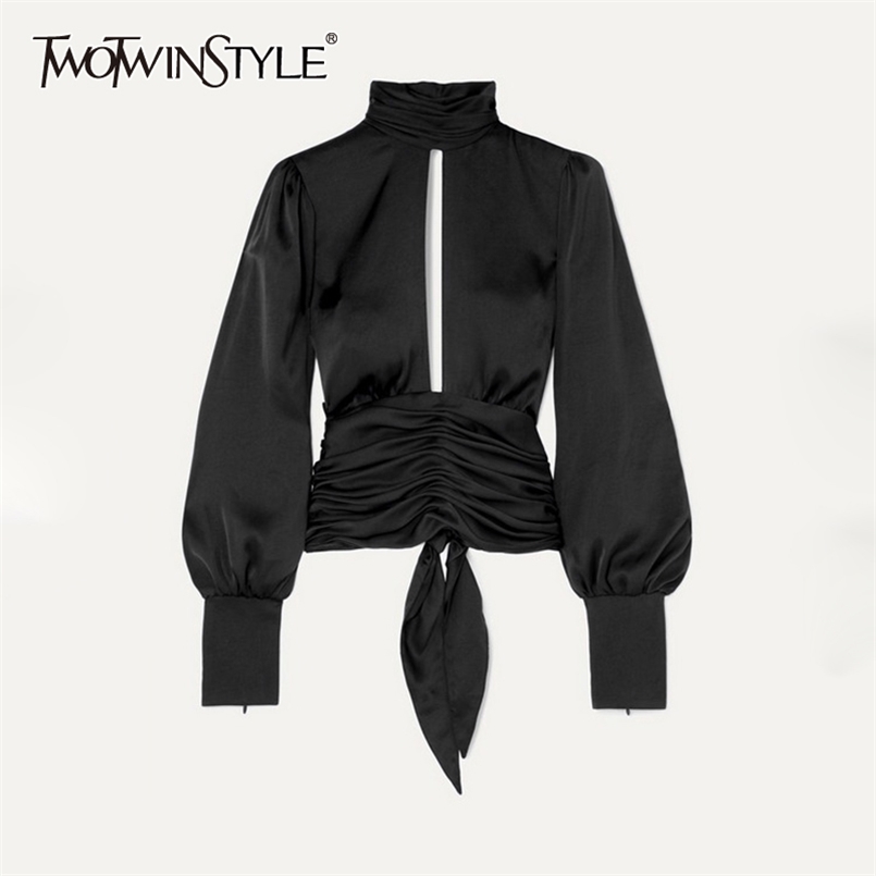 Backless White Spring Shirt For Women Turtleneck Long Sleeve Lace Up Bowknot Blouse Female Fashion Clothing 210524
Backless White Spring Shirt For Women Turtleneck Long Sleeve Lace Up Bowknot Blouse Female Fashion Clothing 210524