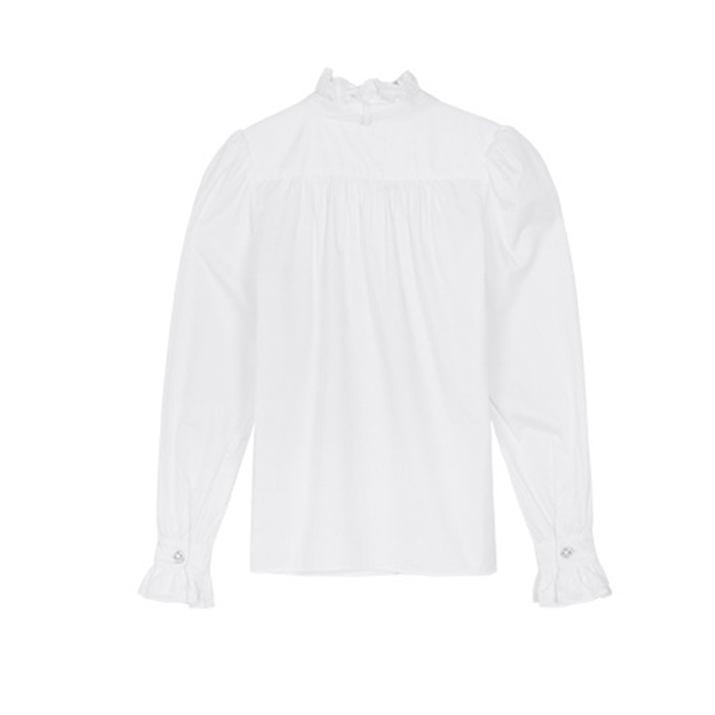 Elegant Patchwork Bowknot Blouse For Women Turtleneck Long Sleeve Causal White Shirt Female Fashion Clothing 210524