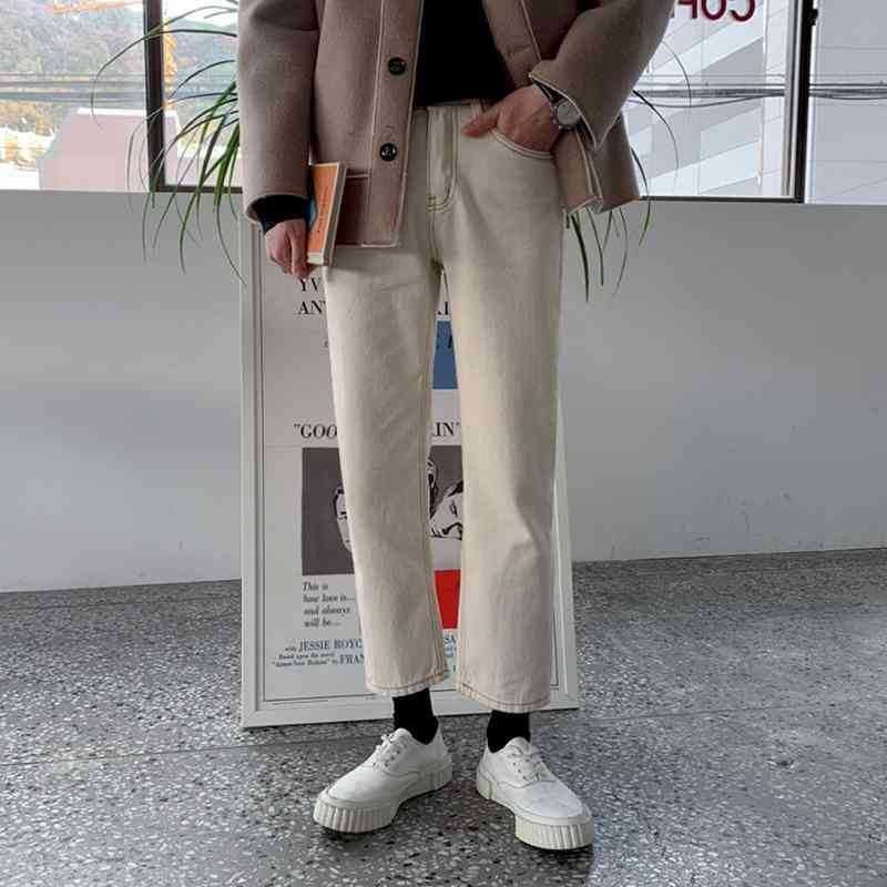 IEFB men's clothing autumn pants loose straight wide leg trousers trend washed casual pants for male vitnage basic clothes Y4299 210524