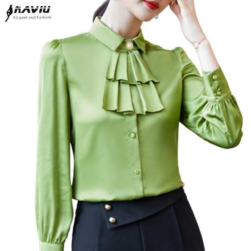 Green High-End Chiffon Shirt Women Autumn Design Long Sleeve Formal Satin Blouses Office Ladies Professional Work Tops 210604, Apricot
Green High-End Chiffon Shirt Women Autumn Design Long Sleeve Formal Satin Blouses Office Ladies Professional Work Tops 210604, Apricot