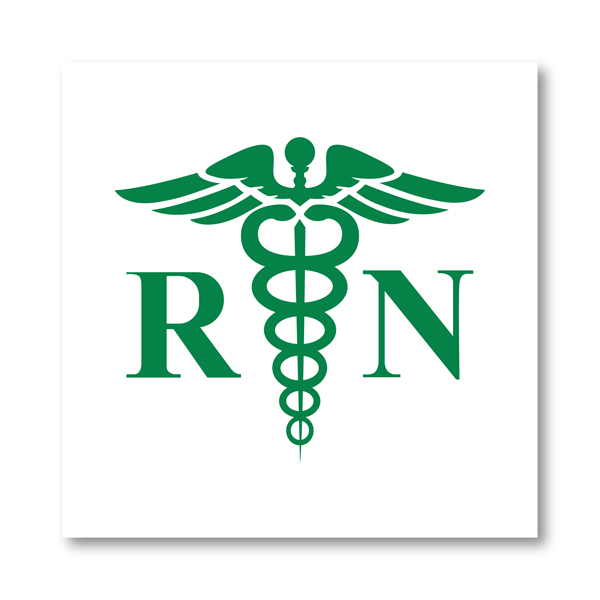 Medical Symbol Caduceus Vinyl Car Sticker Decor , Registered Nurse RN Nursing Laptop Decals for Apple MacBook
