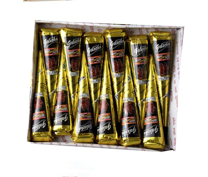 12Pcs Brown Black Color Henna Paste Cone Beauty Women Mehndi Finger Cream Paint Drawing for Temporary Tattoo Body Art 25GScouts
12Pcs Brown Black Color Henna Paste Cone Beauty Women Mehndi Finger Cream Paint Drawing for Temporary Tattoo Body Art 25GScouts