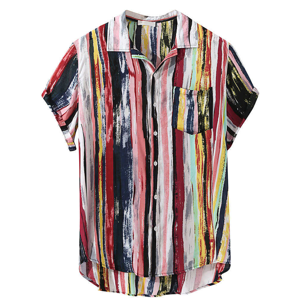 Mens Multi Color Graffiti Chest Pocket Round Hem Loose Short Sleeve Hawaiian Shirts Mens Colorful Striped Korean Drop 210527, Yellow striped
Mens Multi Color Graffiti Chest Pocket Round Hem Loose Short Sleeve Hawaiian Shirts Mens Colorful Striped Korean Drop 210527, Yellow striped