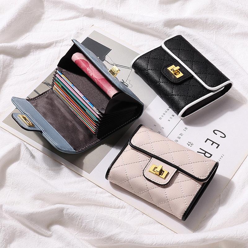 Caviar Women Card Holder Genuine Leather Designer Cowhide Ladies Credit ID Bank Case Money Coin Purse Pockets Short Wallet Holders, Black
Caviar Women Card Holder Genuine Leather Designer Cowhide Ladies Credit ID Bank Case Money Coin Purse Pockets Short Wallet Holders, Black