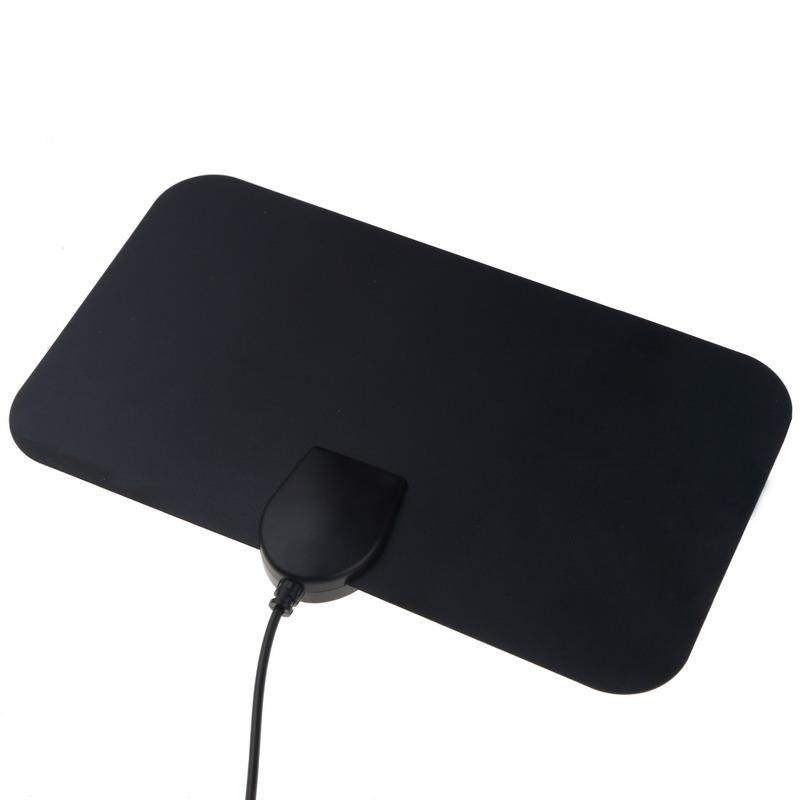 4K Flat Indoor TV Antenna HD 120X210mm Digital Home Aerial HDTV Antena 50 Miles High Booster Signal Capture for television Universal