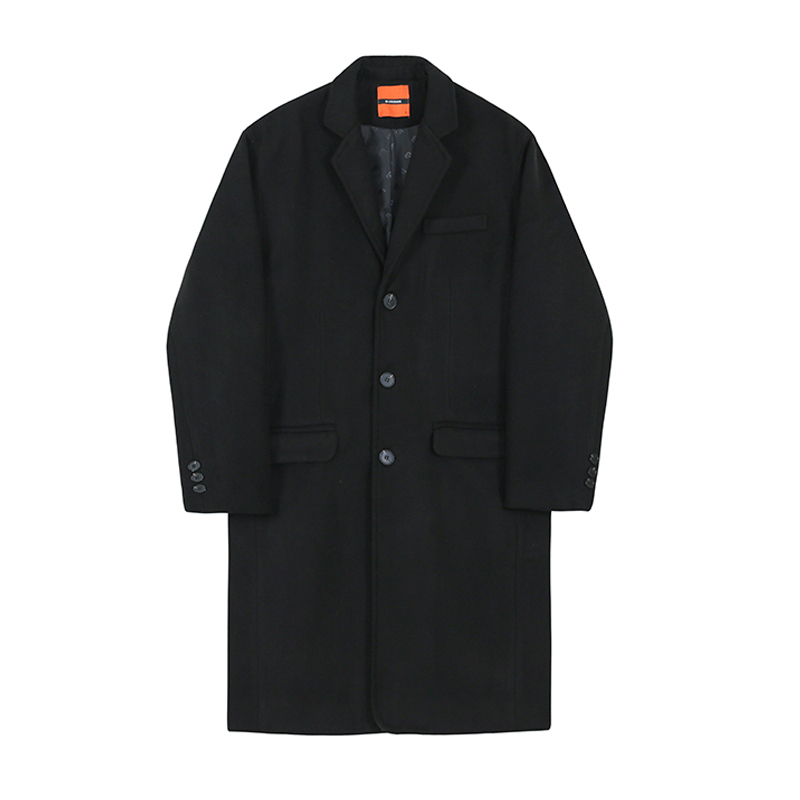 IEFB Korean fashion woolen coat men's medium long winter thickening trend warm black classic clothes for mael 9Y4762 210524