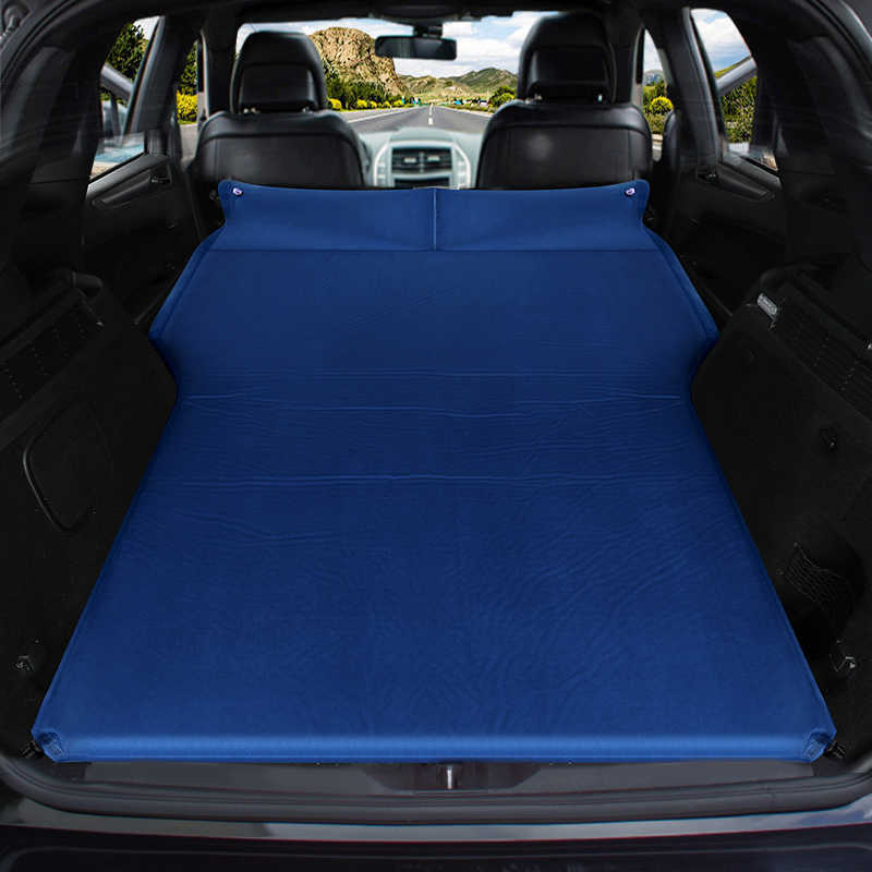 LEVORYEOU SUV TOP Car Inflatable Bed Automatic Inflation Offroad Car Air Mattress Car Travel Sleeping Pad Camping Inflatable Mat 201113