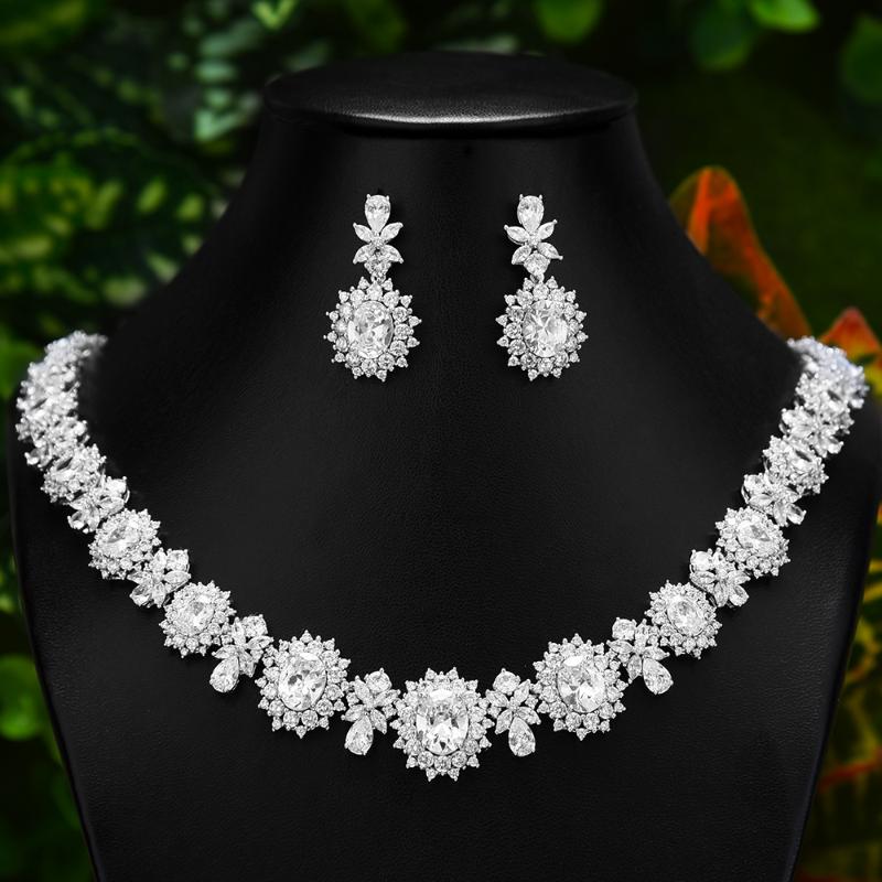 earrings & necklace kellybola shiny princess earring 2pcs for women wedding full cubic zircon dubai bridal jewelry set, Silver
earrings & necklace kellybola shiny princess earring 2pcs for women wedding full cubic zircon dubai bridal jewelry set, Silver