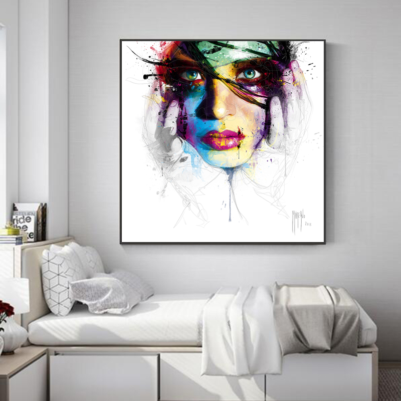 Abstract Colorful Girl Posters And Prints Canvas Painting Home Decoration Wall Art Pictures For Living Room NOFRAME
