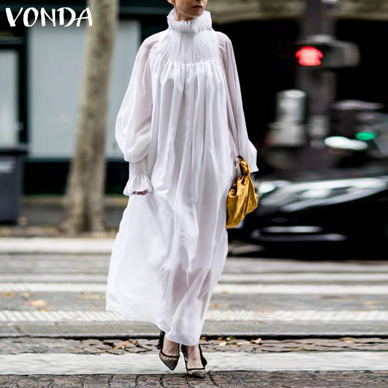 Long Maxi Dress 2021 VONDA Women Casual Long Sleeve Solid Color Party Dresses Loose Elegant Beach Sundress Femme Party Vestidos, Purple
Long Maxi Dress 2021 VONDA Women Casual Long Sleeve Solid Color Party Dresses Loose Elegant Beach Sundress Femme Party Vestidos, Purple