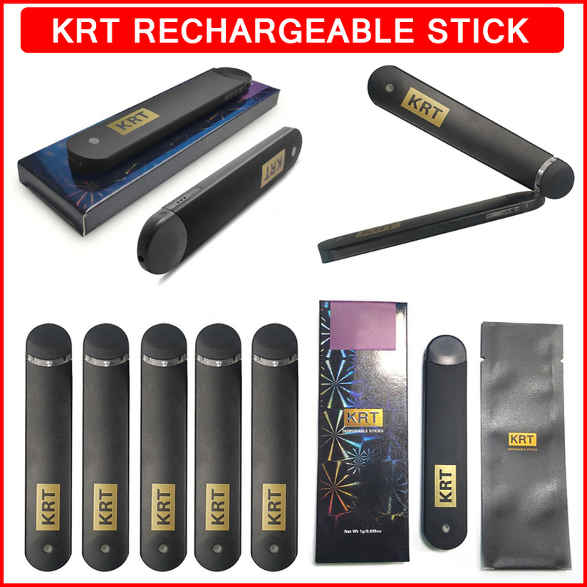 KRT Disposable Vape Pen Sticks Rechargeable Electronic Cigarettes 1000mg 280mAh Battery Empty Vaporizer Thick Oil Pod System
KRT Disposable Vape Pen Sticks Rechargeable Electronic Cigarettes 1000mg 280mAh Battery Empty Vaporizer Thick Oil Pod System