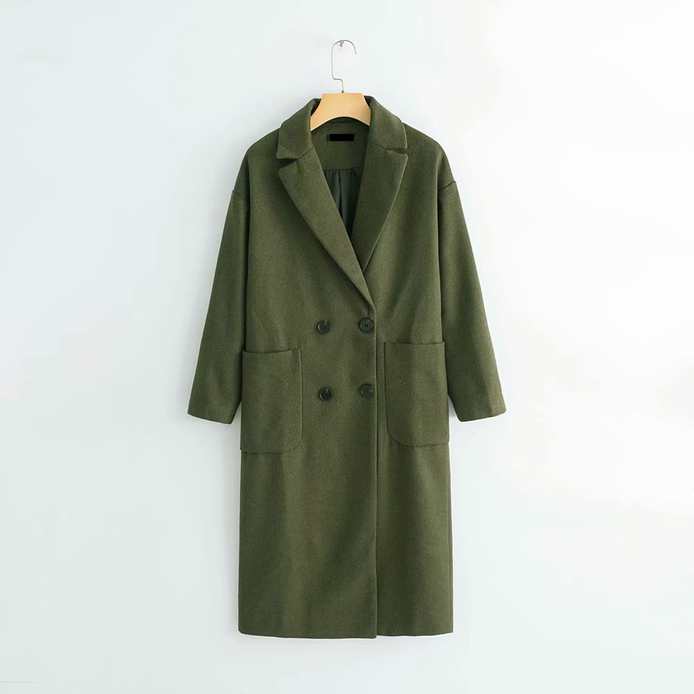 Stylish Elegant Women Green Woolen Coat Winter Fashion Thick Warm Long Blends Overcoat Casual Female Outerwear 210520
Stylish Elegant Women Green Woolen Coat Winter Fashion Thick Warm Long Blends Overcoat Casual Female Outerwear 210520